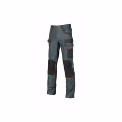 Le pantalon de travail Platinum Buttom EX069RJ de U-Power est fabriqué en tissu denim extensible avec des inserts en Cordura. ...