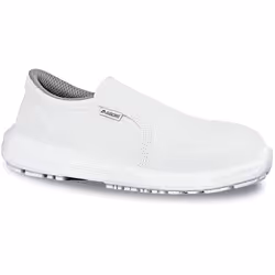Chaussure de sécurité basse de type loafer. Coloris blanc. Tige en matière synthétique WAT-OUT® , hautement respirante, hydro ...