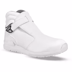Chaussure de sécurité montante de type boot avec système de fermeture à bride velcro réglable. Tige en microfibre hydrofuge.  ...