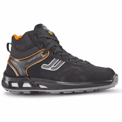 Chaussure de sécurité montante de type urban sport conçue avec une technologie anti-fatigue, coloris noir. Doublure de tige r ...