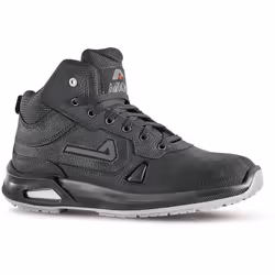 Chaussure de sécurité montante de type urban sport conçue avec une technologie anti-fatigue. Tige en cuir nubuck pleine fleur ...