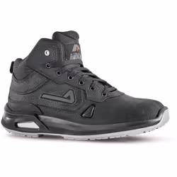 Chaussure de sécurité montante de type urban sport conçue avec une technologie anti-fatigue. Tige en cuir nubuck pleine fleur ...