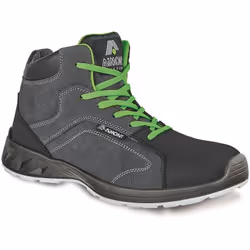 Chaussure de sécurité montante de type urban sport, ultra légère . Tige en nubuck souple hydrofuge , talon et avant pied en S ...