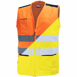 Gilet U-Power Éclairage intelligent Hi-Light équipé de poches de poitrine multifonctionnelles avec porte-badge rétractable et ...