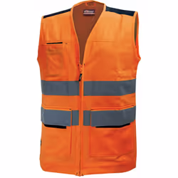 Gilet de travail sans manches haute visibilité SMART - Orange Fluo 3XL