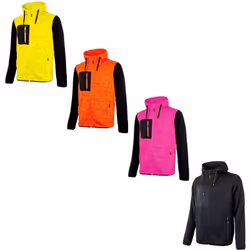 Le sweat-shirt U-Power Arc-en-ciel, fermeture éclair complète avec intérieur en polaire douce. Col haut. Fermeture centrale p ...