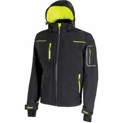 U-power - Veste de travail softshell doublé micro polaire space - Noir s