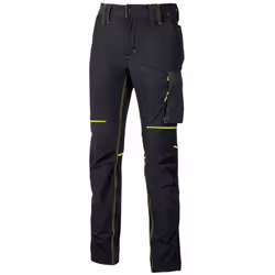 U-power - Pantalon de travail Slim Noir Carbone/Jaune world - FU189BC taille xl