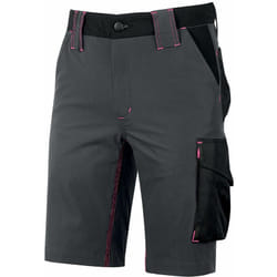 U-power - Bermuda de travail en tissu mercury - Gris/Fuchsia m - fr (42) - eu (48)