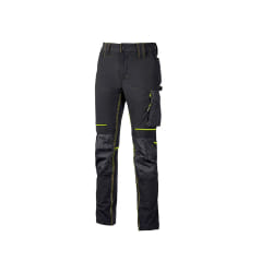 U-Power Pantalon de Travail ATOM - Asphalt Gris/Vert