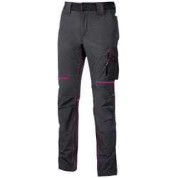 U-power - Pantalon de travail en tissu Femme world - Gris/Fuchsia s - fr (38/40) - eu (44/46)