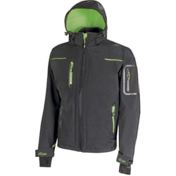 U-power - Veste de travail softshell doublé micro polaire space - Gris/Vert s