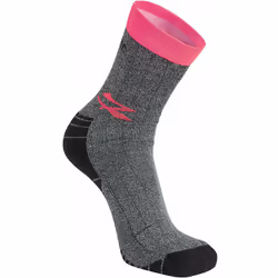 (Lot de 2) Chaussettes hautes de travail GIADY Grey Fuchsia