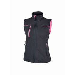 Gilet De Travail U-power Saturn U-4 En Tissu Imperméable Fuchsia m