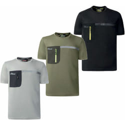 U-power - T-shirt de travail manches courtes en tissu christal - Noir l