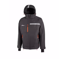 • Veste à capuche fixe ajustable grâce à une coulisse élastique et une fermeture centrale zippée. Imperméable, col intérieur  ...
