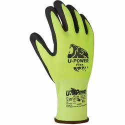 MODÈLE FLEX JAUNE FLUO Gant de travail de prévention des accidents contre les risques mécaniques et thermiques avec paume en  ...