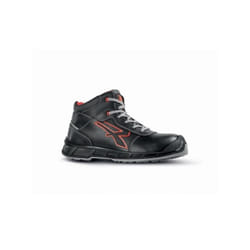 U-power - Botte de sécurité Sting taille 45 w. 11 noir/rouge S3 ci src esd en iso 20345 cuir lisse