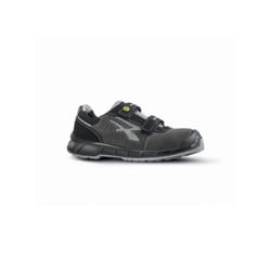 U-power - Sandale de sécurité Prince taille 46 w. 11 gris/gris cuir velours avec inserts en maille S1P src esd en iso 20345