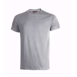 T-Shirt 100% coton cardé. Col côtelé extensible, bande de propreté intérieur blanche.