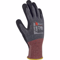 Gants de protection SALSA anti-coupure type F - Gris/Rouge 10
