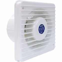 Modèle axial centrifuge pour mur, en matière thermoplastique, puissance 15 Watt., 240 Volt. Dimensions hors tout 140x140x85 m ...