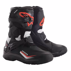 Alpinestars Honda Belize Drystar Bottes de moto, noir-blanc-rouge, taille 48 pour Hommes