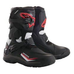 Alpinestars Honda Belize Drystar Bottes de moto, noir-blanc-rouge, taille 48 pour Hommes