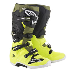 Alpinestars Tech 7 Bottes de motocross, vert-brun, taille 44 45 pour Hommes