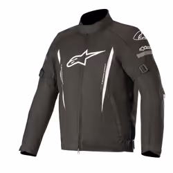 Alpinestars Gunner v2 Veste textile de moto imperméable, noir-blanc, taille S pour Hommes