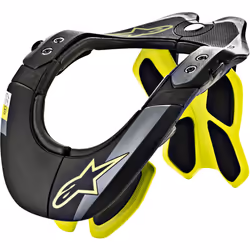 Alpinestars BNS Tech-2 Protecteur de cou, noir-jaune, taille XS M pour Hommes