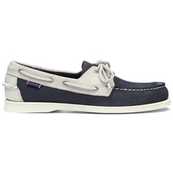 Chaussure bateau Sebago Dockside en daim bleu marine et gris - Homme - Cuir - Light grey blue indigo