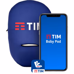 TIM BabyPad, Bleu, Coussinet intelligent pour siège de bébé