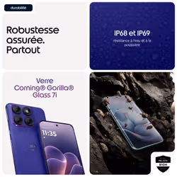 Motorola edge 70 fusion 17,2 cm (6.78") Double SIM Android 16.0 5G USB Type-C 8 Go 256 Go 5200 mAh Violet - Vue supplémentaire 8