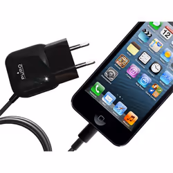 PURO MTCAPLT2BLK chargeur d'appareils mobiles Téléphone portable, MP3, MP4 Noir Secteur Intérieure