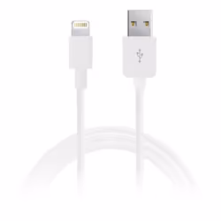 PURO 1.0m Lightning - USB 2.0, 1 m, Lightning, USB A, Blanc, Apple iPhone 5/5S/5C, iPad Mini, iPad 4, iPod Touch 5, iPod Nano ...