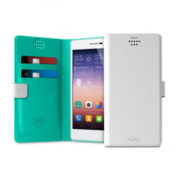 PURO UNIWALLET1WHIXXL coque de protection pour téléphones portables Étui avec portefeuille Vert, Blanc