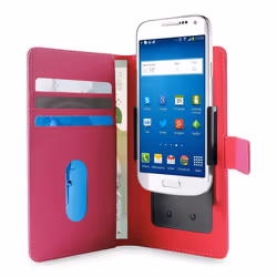 PURO UNIWALLET3PNKM 10,9 cm (4.3") Étui avec portefeuille Rose