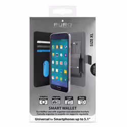 PURO UNIWALLET3BLKXL 5.1" Folio Noir