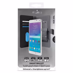 PURO UNIWALLET3BLKXXL 6" Folio Noir