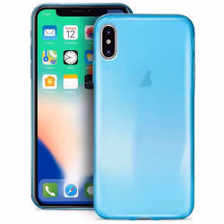 PURO 0.3 Nude, Housse, Apple, iPhone X, 14,7 cm (5.8"), Bleu, Transparent