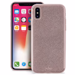 PURO Glitter Shine, Housse, Apple, iPhone X, 14,7 cm (5.8"), Rose doré
