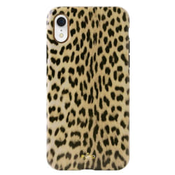 PURO Coque pour iPhone XR Série Glam Leopard Chic et Résistante Beige
