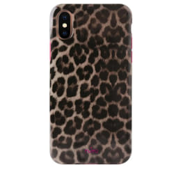 PURO Coque pour iPhone XS Max Série Glam Leopard Chic et Résistante Marron