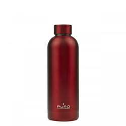 PURO Hot&Cold Glossy Vélo, Utilisation quotidienne, Fitness, Sports 500 ml Acier inoxydable Métallique, Rouge