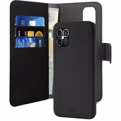 Bigben Connected PUROFOLIOMAGNIP1261B, Étui avec portefeuille, Apple, iPhone 12 / 12 Pro, 15,5 cm (6.1"), Noir