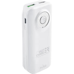 Batterie de secours - PURO - FastCharge 5200 mAh - USB A+A - 2.4A - Blanc