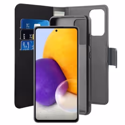 PURO SGA72BOOKC3BLK, Étui avec portefeuille, Samsung, Galaxy A72 4G/5G, 17 cm (6.7"), Noir