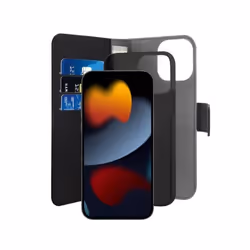 PURO IPC1367BOOKC3BLK, Étui avec portefeuille, Apple, IPhone 13 Pro Max, 17 cm (6.7"), Noir