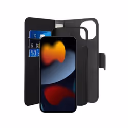 PURO IPC13P61BOOKC3BLK, Étui avec portefeuille, Apple, IPhone 13 Pro, 15,5 cm (6.1"), Noir